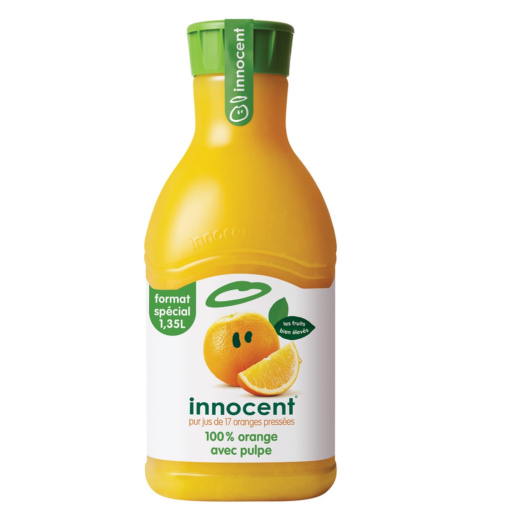 INNOCENT JUS ORANGE AVEC PULPE INNOCENT FORMAT SPECIAL 1.35L