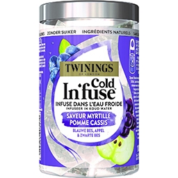 TWININGS INFUSE COLD MYRTILLE POMME CASSIS TWININGS 10 SACHETS