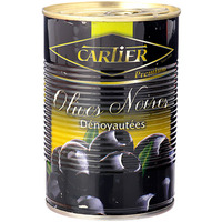 CARTIER OLIVES NOIR DENOYAUTEES NATURE BOITE 440G 180E CARTIER OLIVES NOIR DENOYAUTEES NATURE BOITE 440G 180E