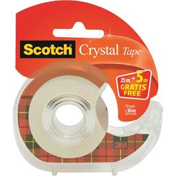SCOTCH RUBAN CRYSTAL 25M + 5M GRATUIT