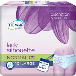 TENA SOUS VETEMENTS FUITE URINAIRES FEMME TENA SILHOUETTE NORMAL LARGE X10