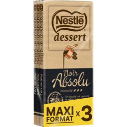 NESTLE DESSERT Tablette Noir Absolu 170g x3