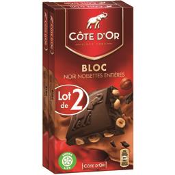COTE D''OR CHOCOLAT NOIR NOISETTE COTE D'OR BLOC 2X180G