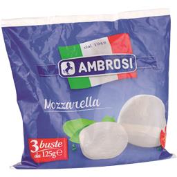 AMBROSI MOZZARELLA LAIT DE VACHE 44%MG SACHET 3X125G