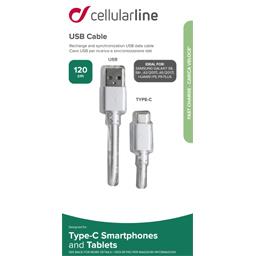 CELLULAR ITALIA CABLE DATA+CHARGE MICRO USB-C