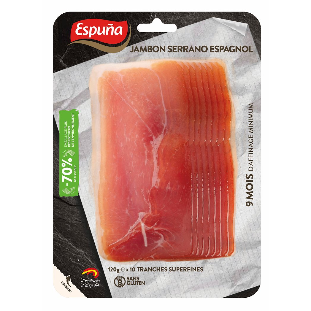 ESPUNA JAMBON SERRANO TRANCHES SUPERFINES 120G