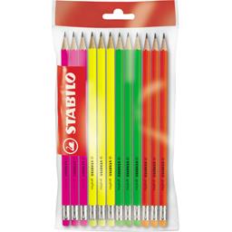STABILO ECOPACK X12 CRAYONS GRAPHITE GRAFITO HB CORPS FLUO
